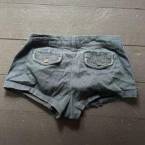 Abercrombie Y2k extreme ultra low rise booty shorts navy size 0